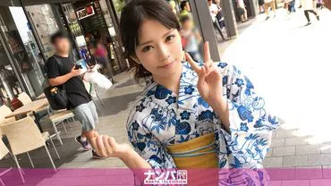 [Fireworks Festival and Yukata Pick-up!] A college girl in a yukata surpassing even idols! Using every trick in the book to persuade her, taking her to a hotel and having sex as much as you want!