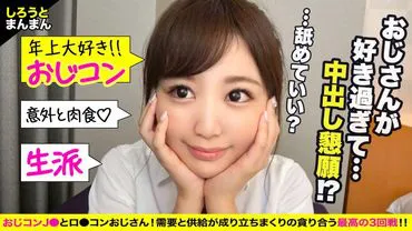 The cheerful and cute uncle J○, who loves lewd things, is a naughty girl who loves to get her fingers soaked in love juice! Innocent and cute confession of imagining having sex with an uncle while masturbating with a vibrator, urinating a lot in the bathroom... all are super lewd raw sex 3 rounds!!! Facial cumshot, creampie, cumming a lot!!! [Non-chan (girlfriend) and uncle (boyfriend)'s special day]