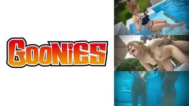 Fair-skinned, blonde-haired gal with a neck tattoo and strong gaze.