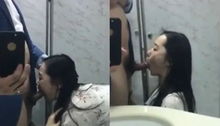 It's Fucking Awesome Having a Female Colleague Like Her, I Finished Her Off Directly in the Company Restroom