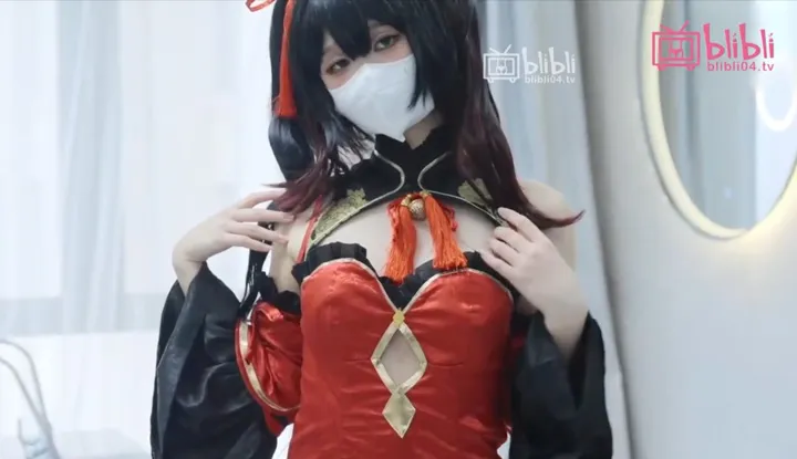 Zweidimensionaler Tokisaki Kurumi Echtzeit-Cosplay Weißer Tiger Show