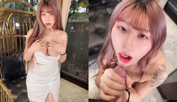 Busty beauty begging to eat lollipop~ After eating, she still wants to be taken from bend!