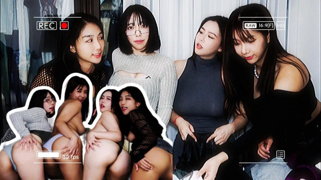 The girls are caressing each other's sensitive areas while making love! I lick her private parts while also being licked by others.