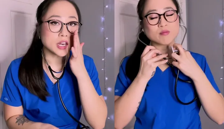 Asian Nurse Examines Your Cock for a Sperm Sample -ASMR