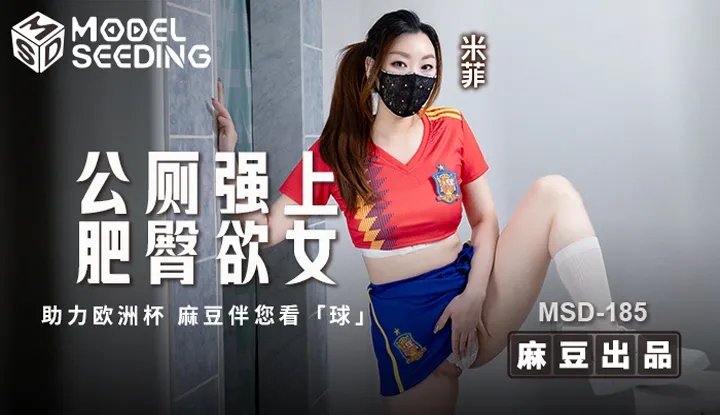Forcefully taking a voluptuous woman in a public restroom (MSD-185)