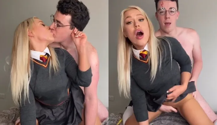 HARRY POTTERS SLUTTY SECRET GF every time we were alone in our dorm rooms he would creampie my pussy while fucking me deep from behind