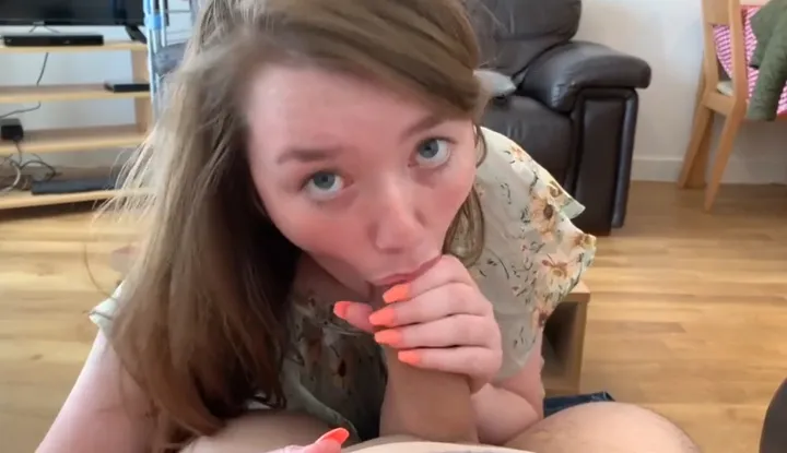 The girlfriend took it bit by bit until the penis was drained.