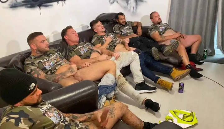 Wank party with the lads Part 1 of 3