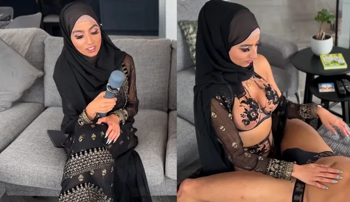 Hijabi Guesthouse-Besitzerin bekommt eine große Ladung Sperma von BBC ft. @johnlegendary
