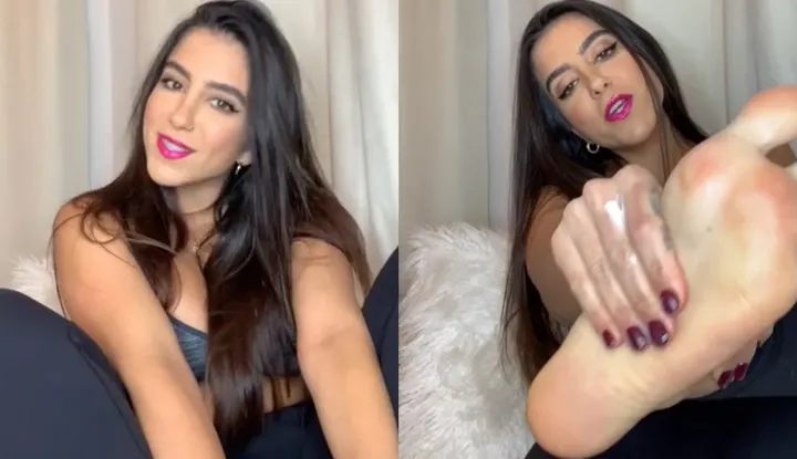 Lena the plug footjob sex insturction OnlyFans sextape video leak