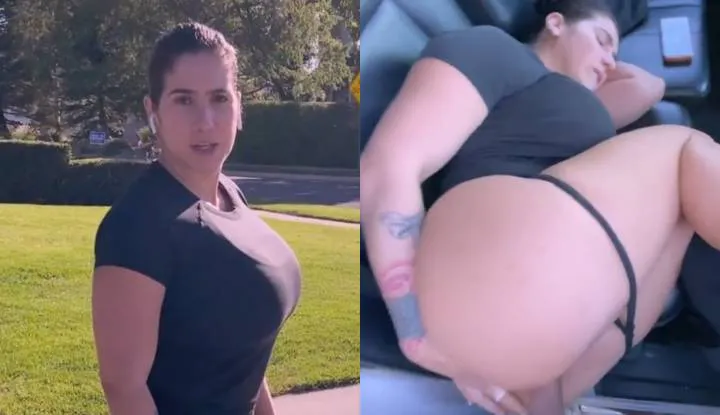 Big Ass Brunette Stops her Run to Suck a Dick and Ended up with her Sweaty Pussy Fucked.