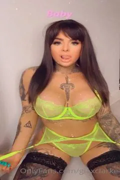Gia Clarke ~ Shiny Green Looks Nympho Slutty When Worn