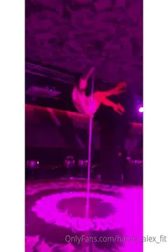 Anita Alex ~ Sexy Pole Dancing to Demonstrate How Good She is at Clamping