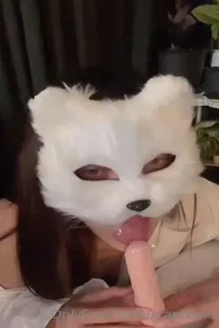 สุนัขจิ้งจอกสีขาวที่มีเสน่ห์หิวและอยากจะกินอะไรบางอย่าง