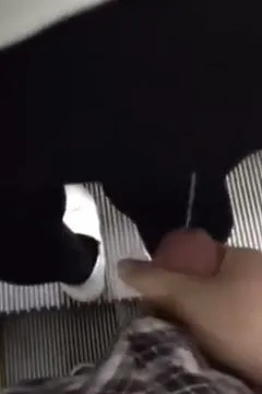 Randomly Cumming on Ppl Riding the Escalator