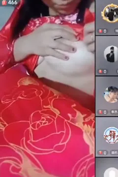 Live broadcast openly showing breasts