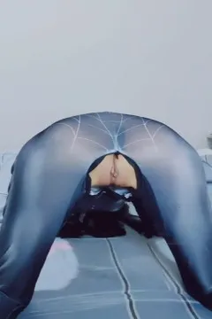 Timmy Spider-Woman wants to be filled with white cream!