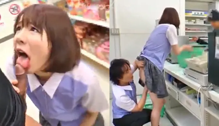 สาวพนักงานร้านสะดวกซื้อโดน จับเย็ด