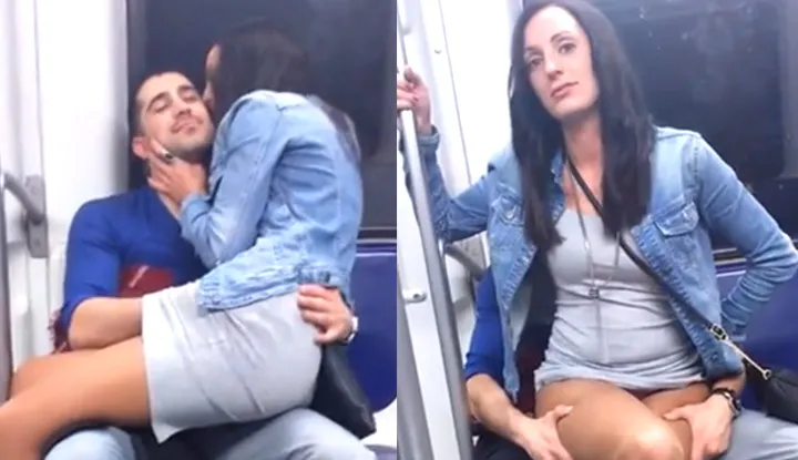 Brave lovers on the last train.