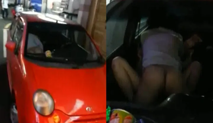 Extinguished fire ignites desire! Boldly having car sex in the busy streets, attracting crowds to record and watch closely: the woman's moans are incessant.