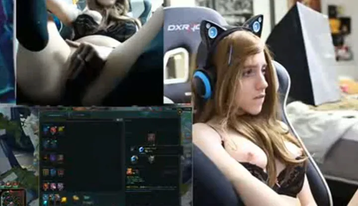 Jouer à LOL jusqu'à vouloir coucher ! Une fille avec de gros seins diffuse en direct en jouant à LOL et se chatouille en même temps ! Le jeu gagné, le public aussi : les coéquipiers peuvent-ils devenir des amants ?