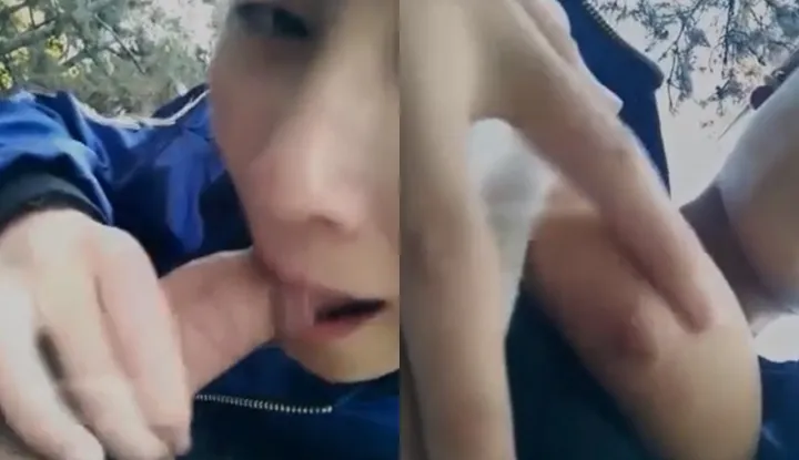 运动跑友变炮友！约晨跑最后变成在森林里野炮！妹子抓着那跟猛吃秀逼逼