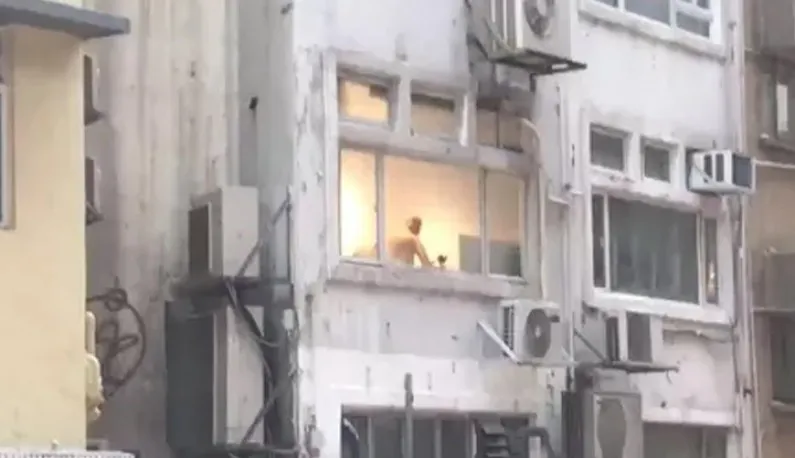 Halfway Through Fucking in the Apartment!! Crowds Gathered Down There on the Street Being All Rowdy With "A Big Twist" in the End The Crowd Goes Fucking Wild!!