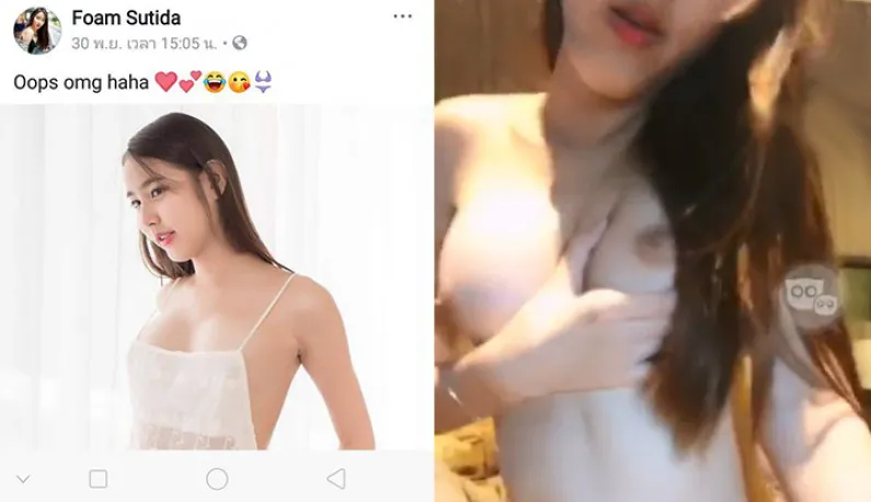 [Đông Nam Á] Hot girl streamer người Thái Lan ~ trò chuyện khỏa thân với bố già trên màn hình trực tuyến chảy ra ~ (5)