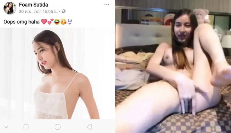 [Đông Nam Á] Hot girl streamer người Thái Lan ~ trò chuyện khỏa thân với bố già trên màn hình trực tuyến chảy ra ~ (10)
