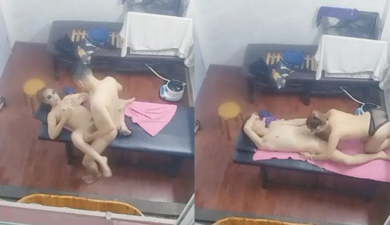 Entered into the Secret Private Room in the Foot Massage Parlor ~ the PHAT Ass Housewife Provides Her Client with a Full Service Treatment ~ Thick Love Juice is Slathered onto the Small Massage Bed