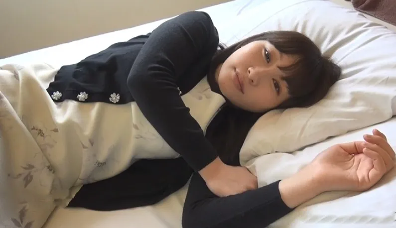 Lavender Girl ~ Lazy & Laid-Back Laying on the Bed, Letting the Pervie Old Dude Play with the Vag, Her Facial Expressions Say That She is Really Enjoying It