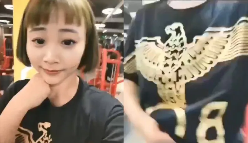 Innocent Naïve Babe in the Gym… Gots 'Em Nuclear-Sized Titties!!