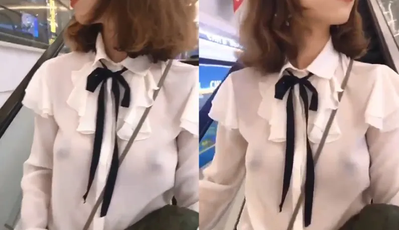 Ra ngoài không mặc áo ngực là thoải mái nhất ~ Đã nói sẽ bị soi một chút ~ Không sao đâu ❤