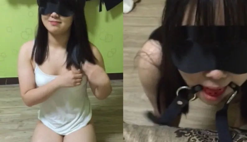 สาวใส่ผ้าปิดตาพร้อมให้บริการคุณ