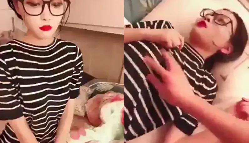 Thưa cô, tại sao cô không mặc áo lót? Sau đó, em có thể cởi quần áo của cô chứ?