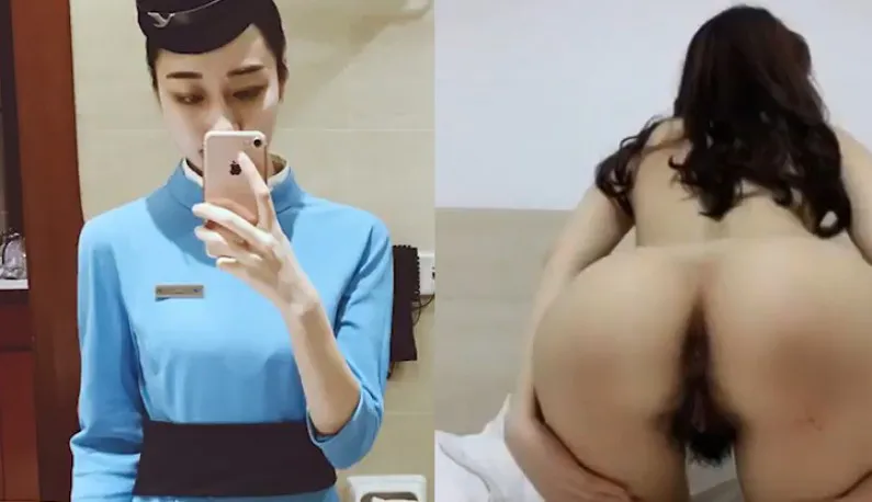 Xiamen flight attendant's selfie accidentally leaked!! She is not shy about exposing herself uncensored in the Black Forest!!