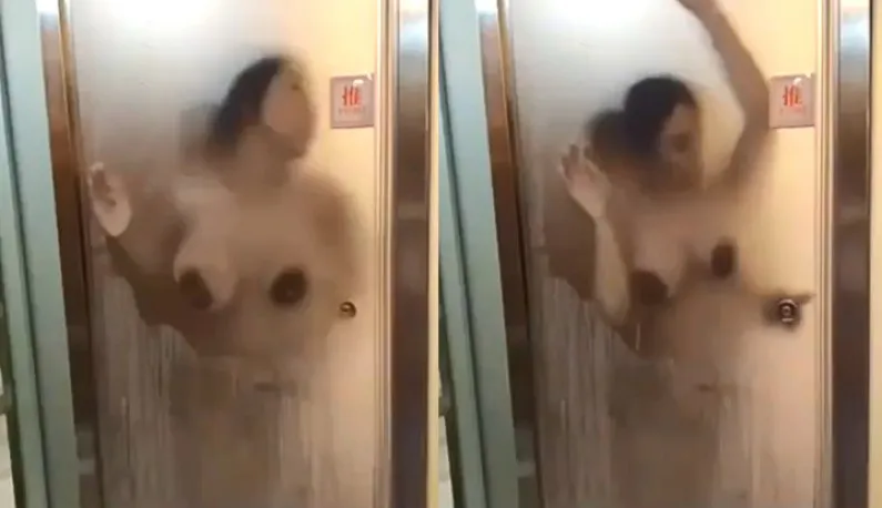 Chengdu gym passion for 2 minutes!! Enjoy sex after exercise wle taking a bath~