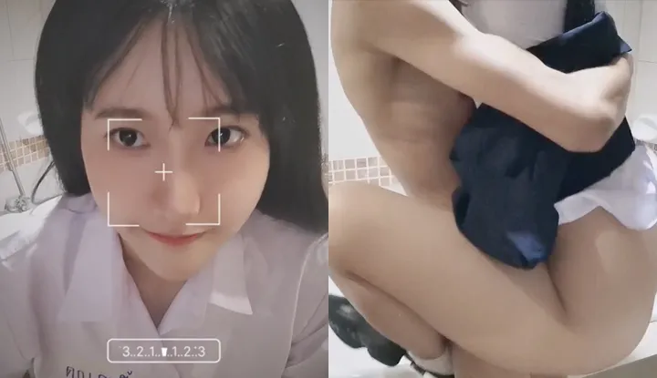 [ไทย] สาวสวยใส่ชุดนักเรียนมีเซ็กซ์ที่ห้องน้ำ