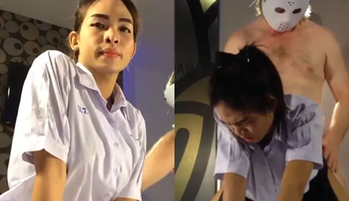 นักเรียนสาวไทย โดนจับเย็ดในชุดนักเรียน