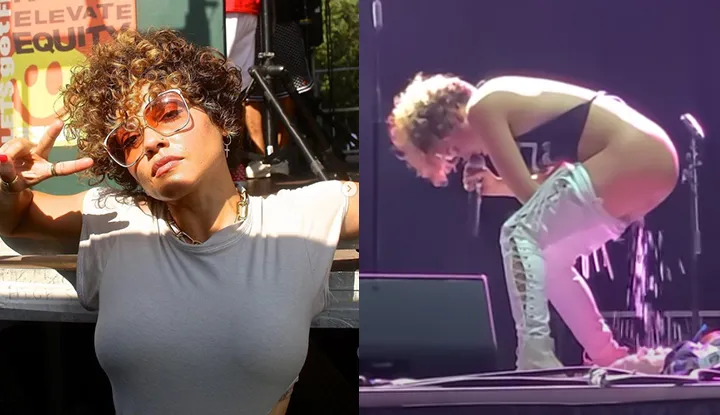 [European/US] Viral Online ~ The Lead Vocal of Brass Against, Sophia Urista Performs a Golden Shower on Her Devoted Fan!! Best Scene: 3:30
