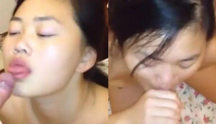 [Thailand] Durstiges Thai-Mädchen genießt großen Schwanz~