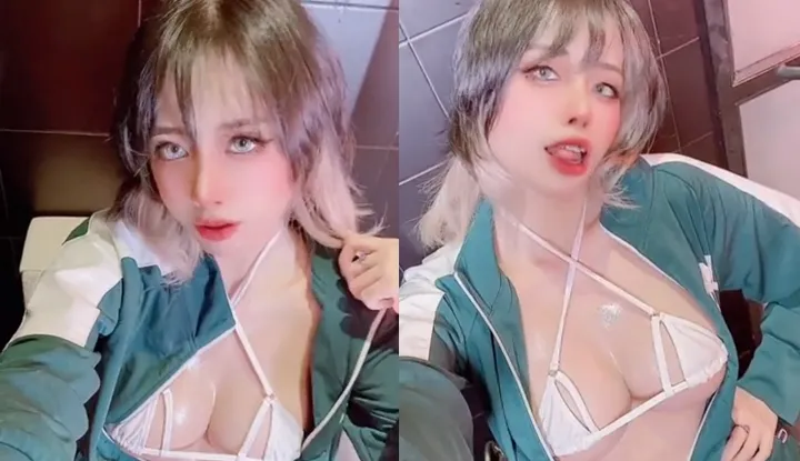 [Japanese] Cosplayer Byoru has a great figure and appearance. Do I look cute in ts outfit?