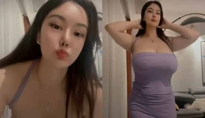 波霸尤物女模一对超大号车灯～看那衣服都快被撑破了