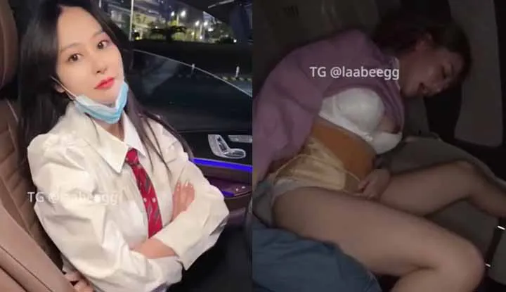 A beautiful woman was robbed of her color in the car, and her saucy pussy was continuously thrusting in ecstasy in the car.