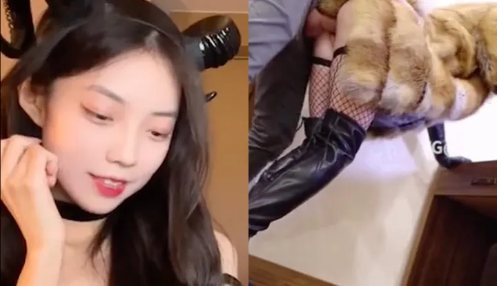 她模仿动物叫，我问她小狗怎么叫