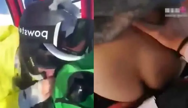 Couples engaging in oral sex wle taking a cable car on General Mountain in Altay, Xinjiang playing ccken in the sky!