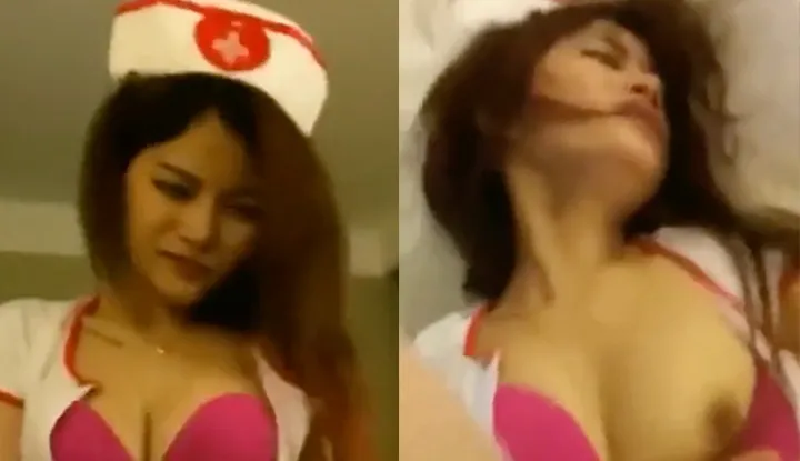 [Thailand] Pay attention, ts nurse has a big chest~ She looked proud wle riding on top, but in the next second, she was pinned down and vigorously taken, becoming sexually aroused to the point of being blurry~