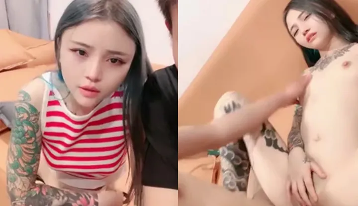 Tattooed internet celebrity babe gets pounded by her admirers.