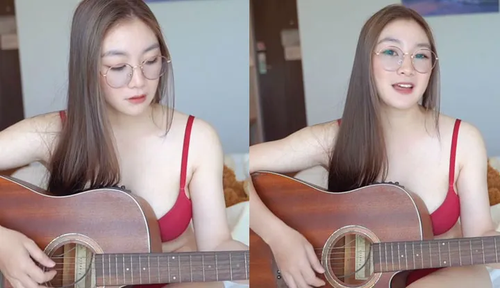 [Thai] The O station master bewtifull has a good figure, is beautiful and can play the guitar, it's really a life victory~