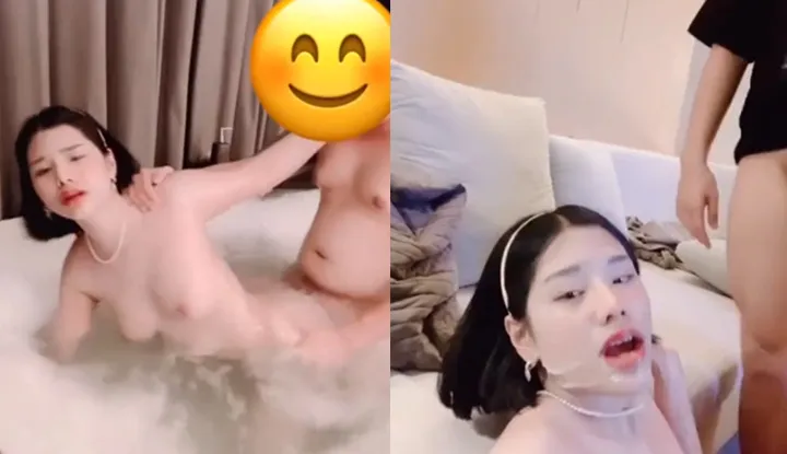 [Thailand] Leidenschaftlicher Fick in der Badewanne, voller Sperma, das über den ganzen Mund ejakuliert